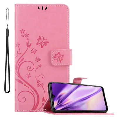 CADORABO Honor 10 LITE/Huawei P SMART 2019 zlata - ovitek v cvetličnem dizajnu z magnetnim zapiranjem, stoječo funkcijo in režami za kartice