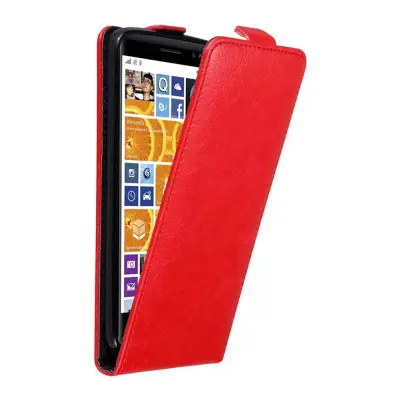 Cadorabo Ohišje, združljivo z Nokia Lumia 830 v rdeče jabolko - Zaščitni ovitek v obliki flipa z magnetnim zapiranjem