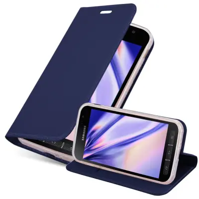 CADORABO Samsung Galaxy XCover 4/XCover 4s v klasična temno modra - Zaščitni ovitek z magnetnim zapiranjem, stoječo funkcijo in režo za kartice