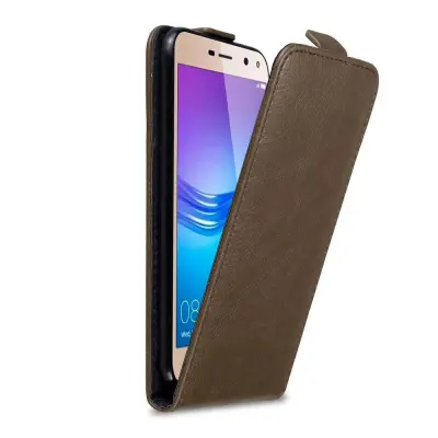Cadorabo Ohišje, združljivo z Huawei Y5 2017 / Y6 2017 v kava rjava - Zaščitni ovitek v obliki flipa z magnetnim zapiranjem