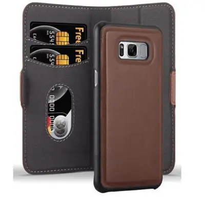 Cadorabo Ohišje, združljivo z Samsung Galaxy S8 PLUS v antique brown - Zaščitni ovitek 2-v-1 s funkcijo stojala in režo za kartice