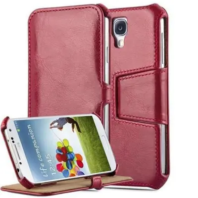 Cadorabo Ohišje, združljivo z Samsung Galaxy S4 v strastno rdeča - Zaščitni ovitek BREZ magnetnega zapiranja s funkcijo stojala in vogalnim držalom