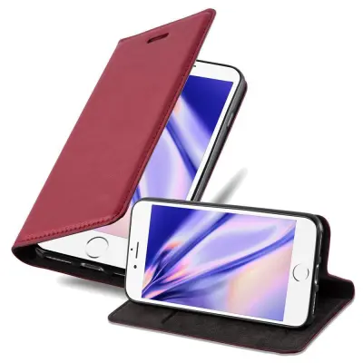 CADORABO Apple iPhone 7 PLUS/7S PLUS/8 PLUS v rdeče jabolko - Zaščitni ovitek z magnetnim zapiranjem, stoječo funkcijo in režo za kartice