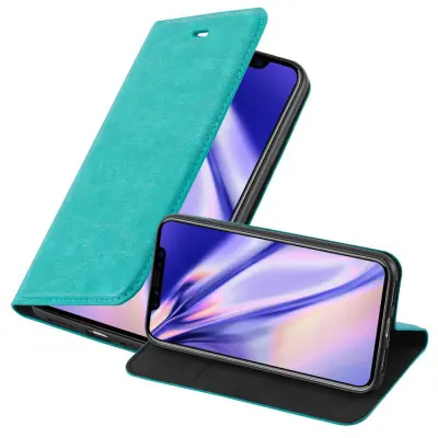 Cadorabo Ohišje, združljivo z Apple iPhone X / XS v bencinsko turkizna - Zaščitni ovitek z magnetnim zapiranjem, stoječo funkcijo in režo za kartice