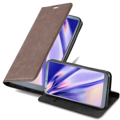Cadorabo Ohišje, združljivo z LG G6 v kavovinsko rdeča - Zaščitni ovitek z magnetnim zapiranjem, stoječo funkcijo in režo za kartice