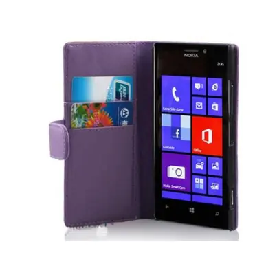 Cadorabo Ohišje, združljivo z Nokia Lumia 925 v pastelno vijolično - Zaščitni ovitek iz gladkega umetnega usnja in žep za kartice