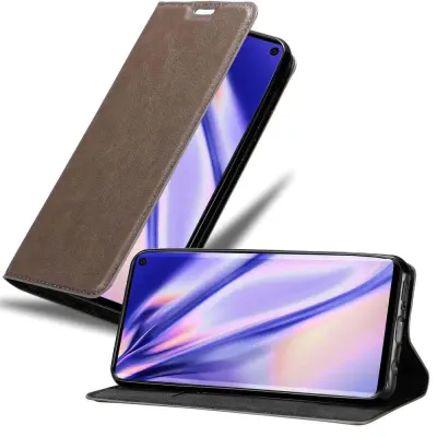 Cadorabo Ohišje, združljivo z Samsung Galaxy S10 4G v kavovinsko rdeča - Zaščitni ovitek z magnetnim zapiranjem, stoječo funkcijo in režo za kartice