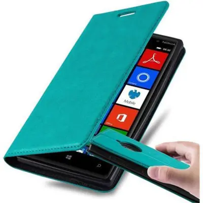Cadorabo Ohišje, združljivo z Nokia Lumia 830 v bencinsko turkizna - Zaščitni ovitek z magnetnim zapiranjem, stoječo funkcijo in režo za kartice