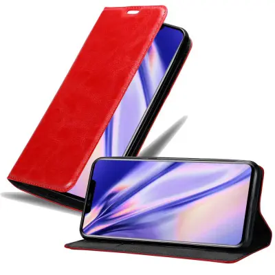 Cadorabo Ohišje, združljivo z Huawei MATE 20 PRO v rdeče jabolko - Zaščitni ovitek z magnetnim zapiranjem, stoječo funkcijo in režo za kartice