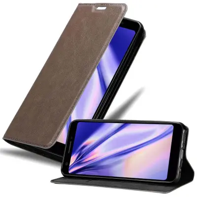 Cadorabo Ohišje, združljivo z Google PIXEL 3A v kavovinsko rdeča - Zaščitni ovitek z magnetnim zapiranjem, stoječo funkcijo in režo za kartice