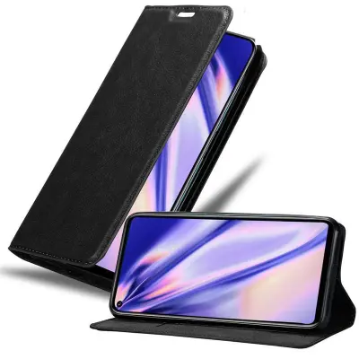 CADORABO Honor 20/20S/Huawei NOVA 5T v nočna črna - Zaščitni ovitek z magnetnim zapiranjem, stoječo funkcijo in režo za kartice