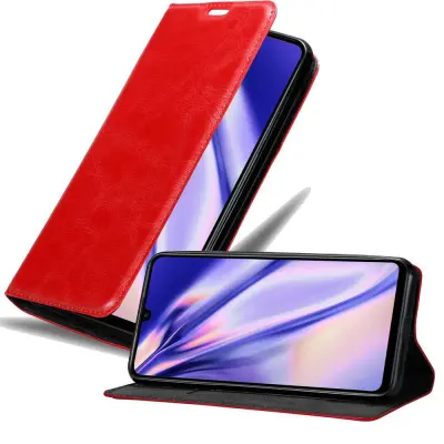Cadorabo Ohišje, združljivo z Huawei P30 LITE v rdeče jabolko - Zaščitni ovitek z magnetnim zapiranjem, stoječo funkcijo in režo za kartice
