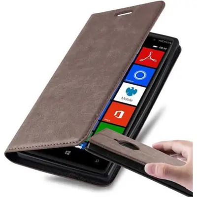 Cadorabo Ohišje, združljivo z Nokia Lumia 830 v kavovinsko rdeča - Zaščitni ovitek z magnetnim zapiranjem, stoječo funkcijo in režo za kartice
