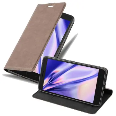 Cadorabo Ohišje, združljivo z Lenovo K6 NOTE v kavovinsko rdeča - Zaščitni ovitek z magnetnim zapiranjem, stoječo funkcijo in režo za kartice