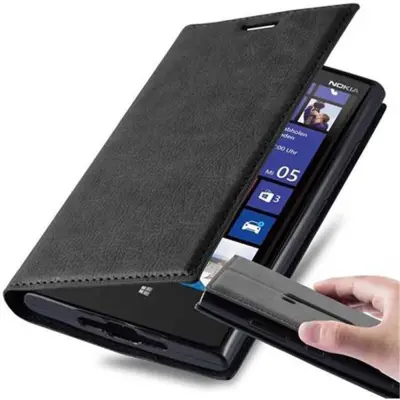Cadorabo Ohišje, združljivo z Nokia Lumia 920 v nočna črna - Zaščitni ovitek z magnetnim zapiranjem, stoječo funkcijo in režo za kartice
