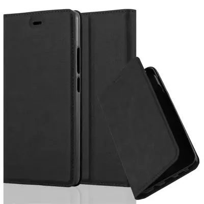 Cadorabo Ohišje, združljivo z ZTE Nubia Z9 MAX v nočna črna - Zaščitni ovitek z magnetnim zapiranjem, stoječo funkcijo in režo za kartice