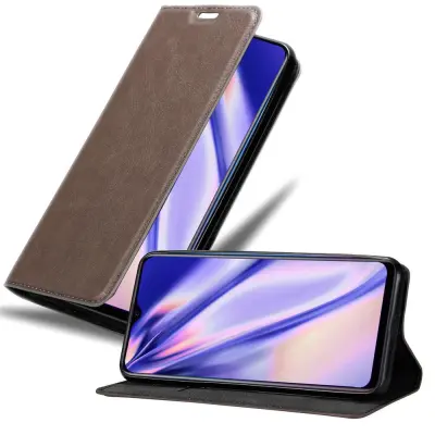 Cadorabo Ohišje, združljivo z Oppo R17 NEO v kavovinsko rdeča - Zaščitni ovitek z magnetnim zapiranjem, stoječo funkcijo in režo za kartice