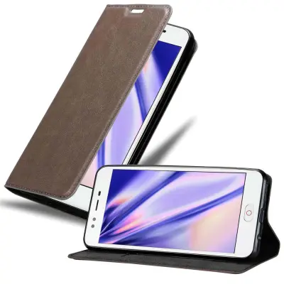 Cadorabo Ohišje, združljivo z ZTE Nubia M2 LITE v kavovinsko rdeča - Zaščitni ovitek z magnetnim zapiranjem, stoječo funkcijo in režo za kartice