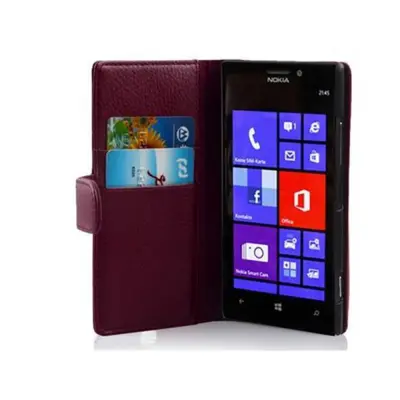 Cadorabo Ohišje, združljivo z Nokia Lumia 925 v pastelno vijolično - Zaščitni ovitek iz teksturiranega umetnega usnja in žep za kartice