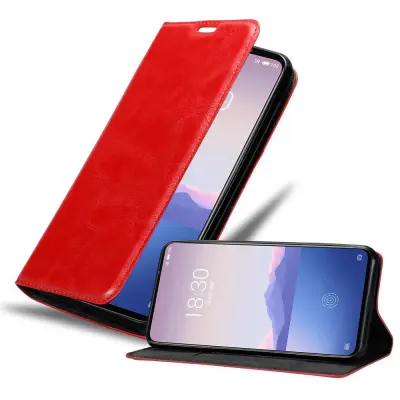 Cadorabo Ohišje, združljivo z MEIZU 16Xs v rdeče jabolko - Zaščitni ovitek z magnetnim zapiranjem, stoječo funkcijo in režo za kartice