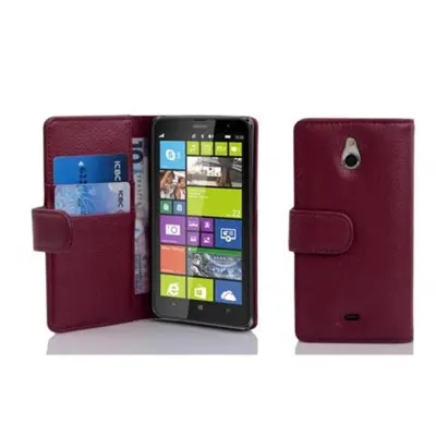 Cadorabo Ohišje, združljivo z Nokia Lumia 1320 v pastelno vijolično - Zaščitni ovitek iz teksturiranega umetnega usnja in žep za kartice