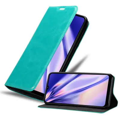 Cadorabo Ohišje, združljivo z Samsung Galaxy A32 5G v bencinsko turkizna - Zaščitni ovitek z magnetnim zapiranjem, stoječo funkcijo in režo za kartice