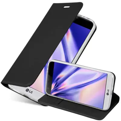 Cadorabo Ohišje, združljivo z LG G5 v klasična črna - Zaščitni ovitek z magnetnim zapiranjem, stoječo funkcijo in režo za kartice