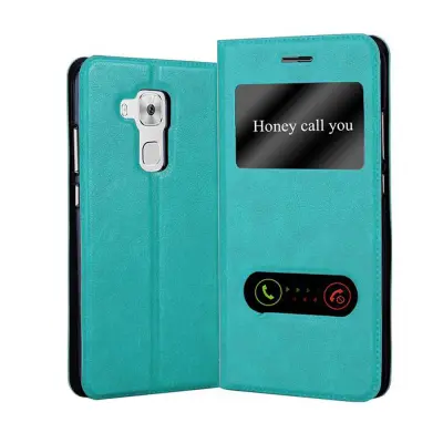 Cadorabo Ohišje, združljivo z Huawei NOVA PLUS v mint turquoise - Zaščitni ovitek z magnetnim zapiranjem, stoječo funkcijo in 2 okencema za gledanje