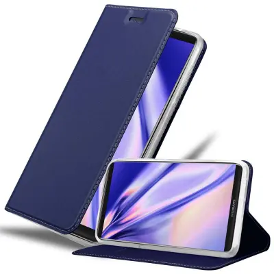 Cadorabo Ohišje, združljivo z Huawei MATE 10 PRO v klasična temno modra - Zaščitni ovitek z magnetnim zapiranjem, stoječo funkcijo in režo za kartice