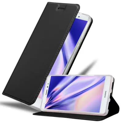 Cadorabo Ohišje, združljivo z Huawei MATE S v klasična črna - Zaščitni ovitek z magnetnim zapiranjem, stoječo funkcijo in režo za kartice