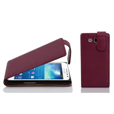 Cadorabo Ohišje, združljivo z Samsung Galaxy EXPRESS 2 v pastelno vijolično - Zaščitni ovitek v obliki flipa iz teksturiranega umetnega usnja
