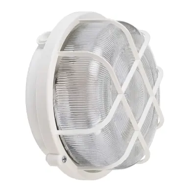 SYRMA OKROGLA okrogla stropna svetilka mreža LED želva svetilka 10W E27 luč stenska strop klet balkon terasa 230V BELA BARVA