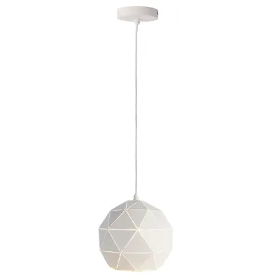 LED lestenec krogla 25cm viseča svetilka namizna svetilka E27 230V BELA BARVA