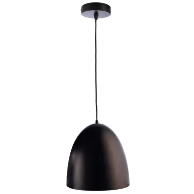 Zvonec viseči lestenec LED E27 viseča svetilka stropne luči 230V ČRNA BARVA