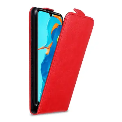 Cadorabo Ohišje, združljivo z Huawei P30 LITE v rdeče jabolko - Zaščitni ovitek v obliki flipa z magnetnim zapiranjem