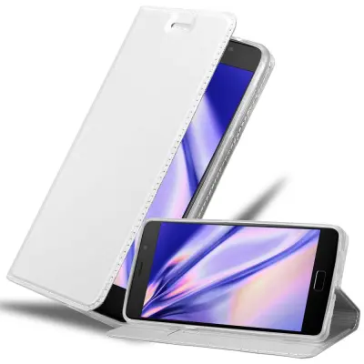 Cadorabo Ohišje, združljivo z Lenovo P2 v klasično srebrno - Zaščitni ovitek z magnetnim zapiranjem, stoječo funkcijo in režo za kartice