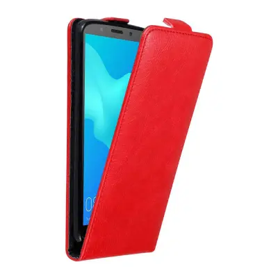 Cadorabo Ohišje, združljivo z Honor 7S / Huawei Y5 2018 v rdeče jabolko - Zaščitni ovitek v obliki flipa z magnetnim zapiranjem