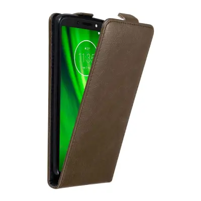 Cadorabo Ohišje, združljivo z Motorola MOTO E5 / G6 PLAY v kava rjava - Zaščitni ovitek v obliki flipa z magnetnim zapiranjem