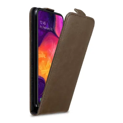 Cadorabo Ohišje, združljivo z Samsung Galaxy A50 4G / A50s / A30s v kava rjava - Zaščitni ovitek v obliki flipa z magnetnim zapiranjem