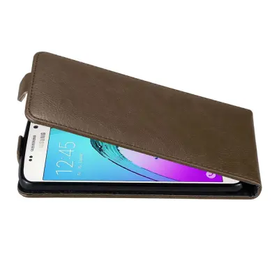 Cadorabo Ohišje, združljivo z Samsung Galaxy A3 2016 v kava rjava - Zaščitni ovitek v obliki flipa z magnetnim zapiranjem