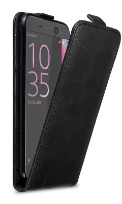 Cadorabo Ohišje, združljivo z Sony Xperia XA ULTRA v nočna črna - Zaščitni ovitek v obliki flipa z magnetnim zapiranjem