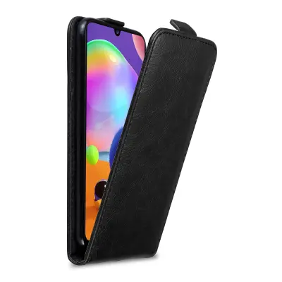 Cadorabo Ohišje, združljivo z Samsung Galaxy A31 v nočna črna - Zaščitni ovitek v obliki flipa z magnetnim zapiranjem