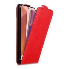 Cadorabo Ohišje, združljivo z Samsung Galaxy NOTE 20 v rdeče jabolko - Zaščitni ovitek v obliki flipa z magnetnim zapiranjem