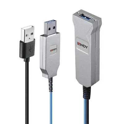 LINDY USB kabel USB 3.2 gen. 1 (USB 3.0) USB-A vtič\, USB-A vtič\, USB-A vtičnica 100 m modra\, srebrna  43346