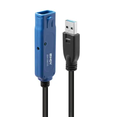 LINDY USB kabel USB 3.2 gen. 1 (USB 3.0) USB-A vtič\, USB-A vtičnica 20.00 m črna  43361
