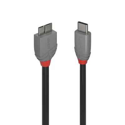 LINDY USB kabel USB 3.2 gen. 1 (USB 3.0) USB-C® vtič\, USB-mikro-B 3.0 vtič  0.50 m črna  36620