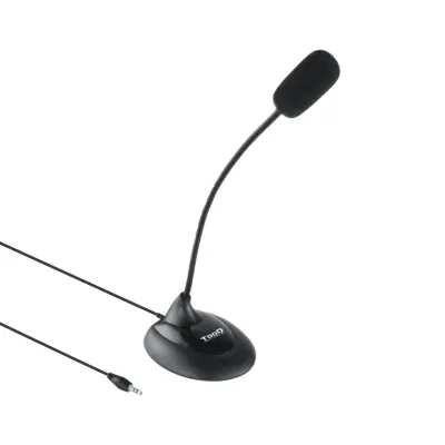 Večpredstavnostni upogljivi mikrofon Tooq - 3,5 mm priključek 2M črn