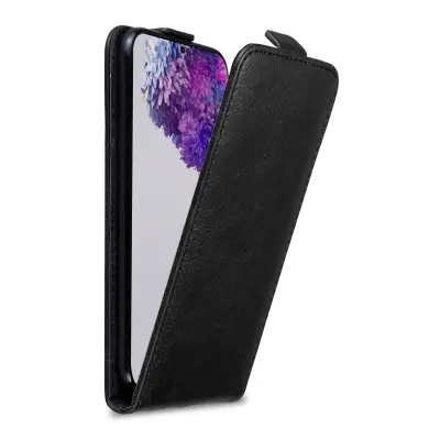 Cadorabo Ohišje, združljivo z Samsung Galaxy S20 ULTRA v nočna črna - Zaščitni ovitek v obliki flipa z magnetnim zapiranjem