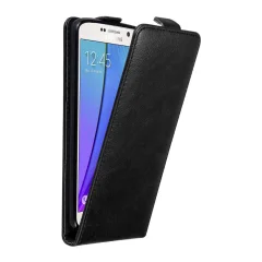 Cadorabo Ohišje, združljivo z Samsung Galaxy NOTE 5 v nočna črna - Zaščitni ovitek v obliki flipa z magnetnim zapiranjem