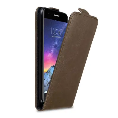 Cadorabo Ohišje, združljivo z LG K8 2017 v kava rjava - Zaščitni ovitek v obliki flipa z magnetnim zapiranjem